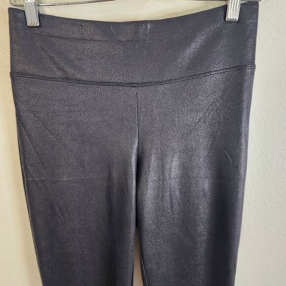 Hale Bob Flare Faux Suede Pants Black Size Small Pull On - Picture 2 of 8